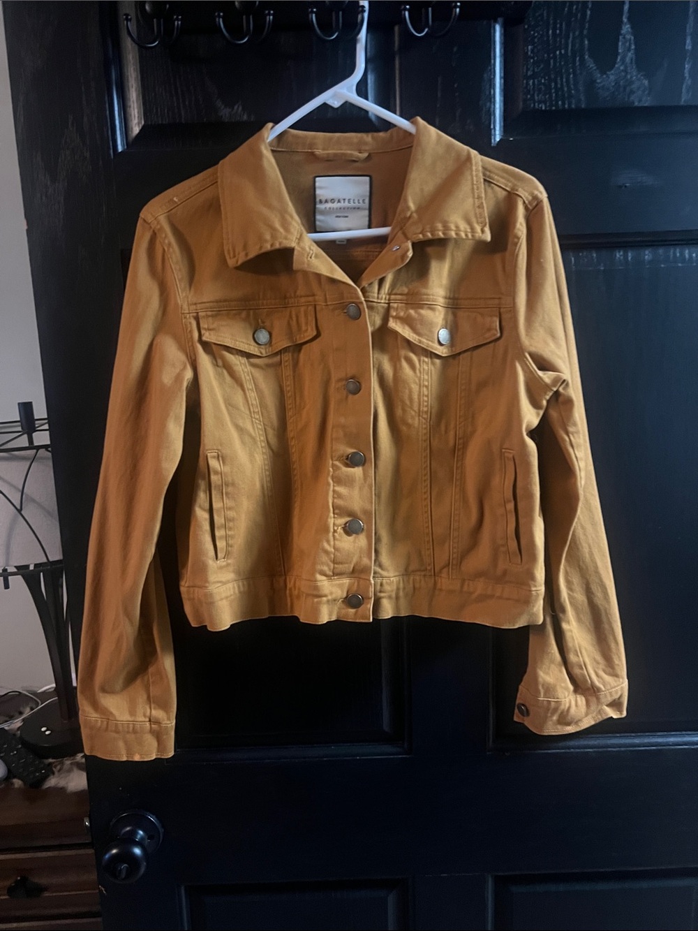Mustard Yellow Cotton Jacket - Button Front